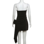 Talenza Woven Wrap Chest Backless Women's Dress High Waist Sleeveless Fashion Party Dress White Floral Slim Dress For Women 2024