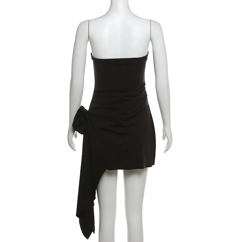 Talenza Woven Wrap Chest Backless Women's Dress High Waist Sleeveless Fashion Party Dress White Floral Slim Dress For Women 2024