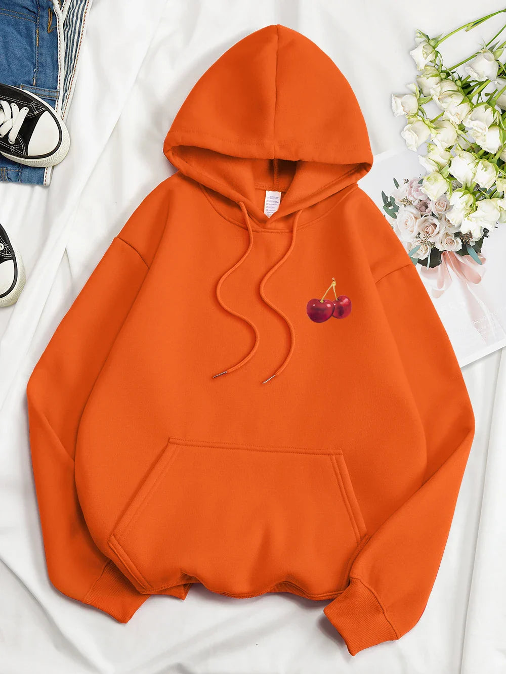 Cherries Cosh Valentine Funny Print Hoody Men Women Hip Hop Pullover Hoodie Loose Warm Sweatshirt Fashion Fleece Clothing Couple