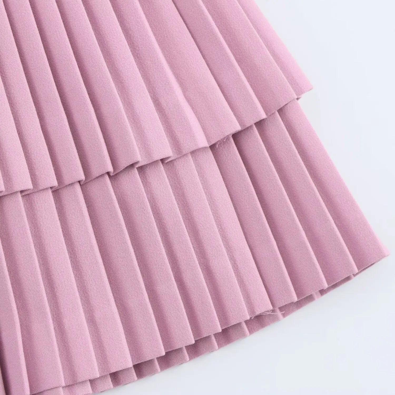 TRAFZA Women Fashion Square Collar Sleeveless Solid Mini Dress Female Summer Pleated Dress Chic High Street Slim Short Dress