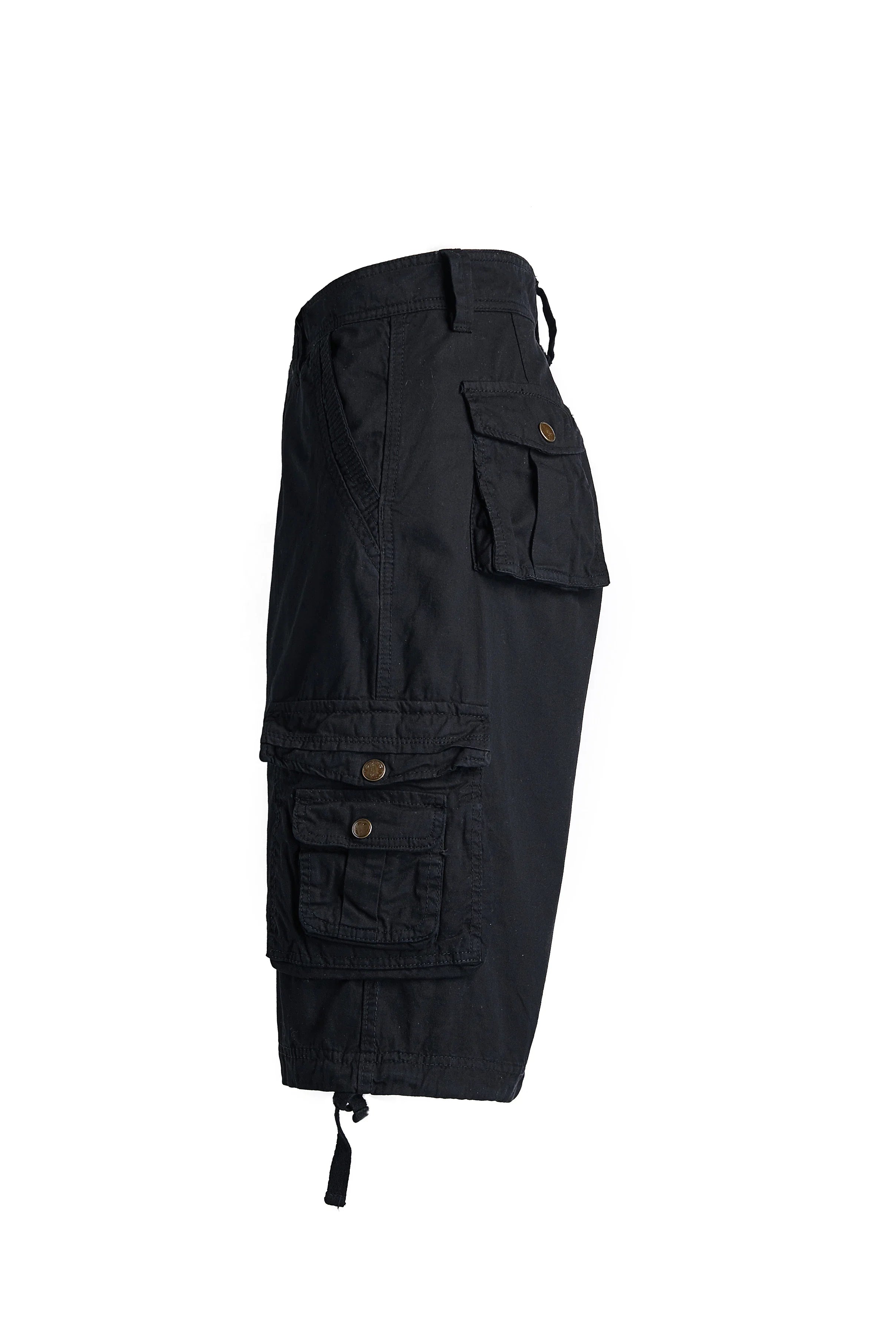 Casual men's solid color workwear shorts with side pockets, loose and fashionable shorts, outdoor men's work pants