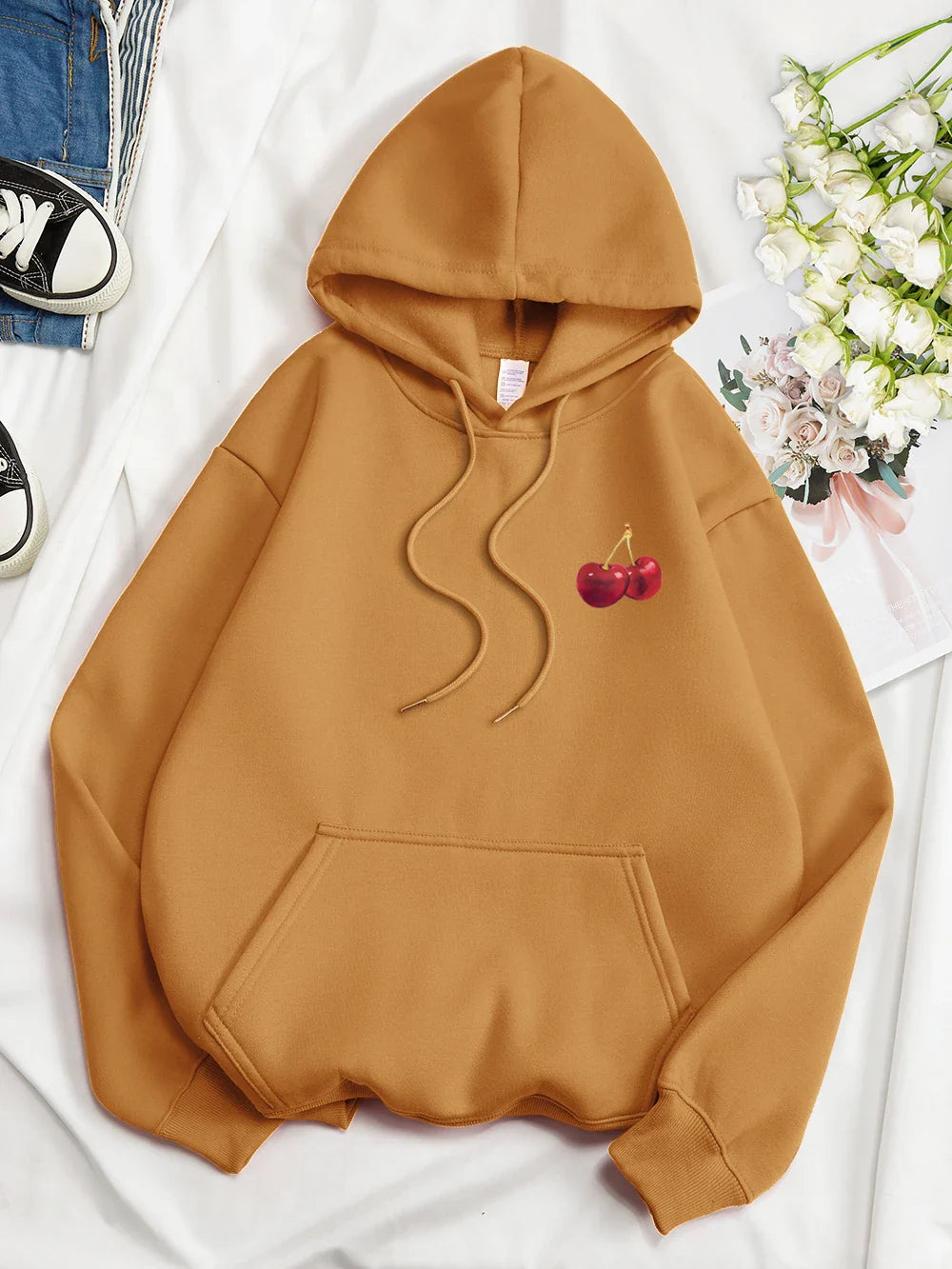 Cherries Cosh Valentine Funny Print Hoody Men Women Hip Hop Pullover Hoodie Loose Warm Sweatshirt Fashion Fleece Clothing Couple