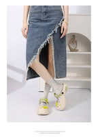 Women Mary Jane Sandals Platform Cute Bow Knot Girl Clogs Arch Support Garden Shoes Slip-on Outdoor Beach Shoes Height Increase