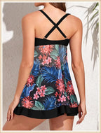 High Waist Swimsuit Beach Dress 2024 Women 2 Piece Printed Tankini Set Swimwear Female Bathing Swimming Swim Suit Beachwear Lady