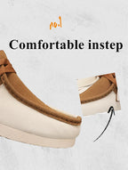 Fashion Khaki Casual Shoes For Men Suede Leather Loafers Men Platform Slip-on Men's Driving Shoes Lightweight Leisure Men Shoes