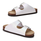 Crestar Women's Cork Slippers With Adjustable Buckle Summer New Gradient Beach Sandals Lady Fashion Clogs Slides House Slippers