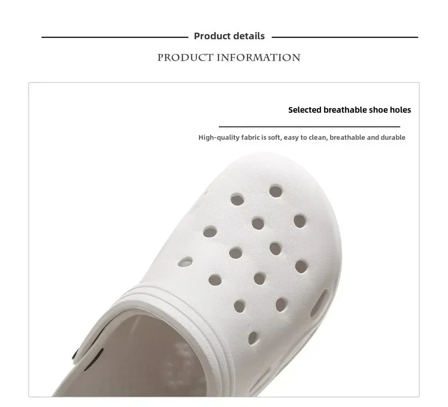 Hole shoes men's summer new outer wear bag head couple half bag heel bag head garden shoes beach women's shoes