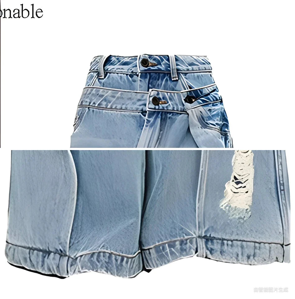 Women's Jeans Harajuku Y2k Japanese 2000s Style 90s Aesthetic Baggy Denim Trousers Punk Jean Pants Vintage Trashy Clothes 2025