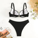 Underwired Bra Cup Brazilian Bikini Female Swimsuit Women Swimwear Two-pieces Bikini Set Push Up Bather Bathing Suit Swim Lady