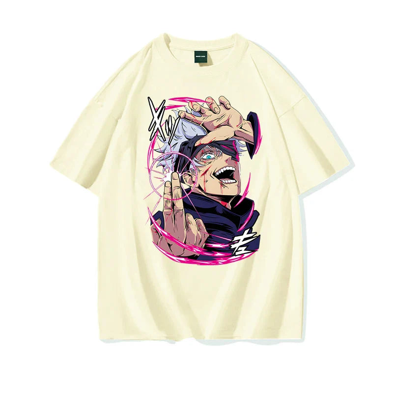 Anime Jujutsu Kaisen Printed Cotton T-shirts Women/Men Summer Short Sleeved Tee Shirts Round Neck Personalized Graphic Tops