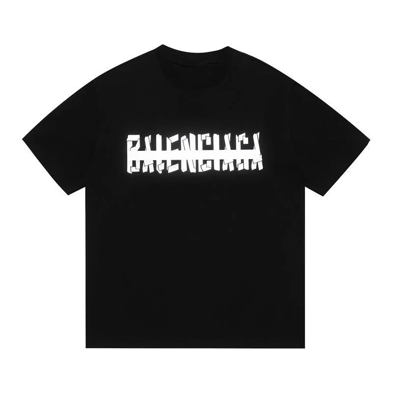 New Trendy Brand Classic Letter Round Neck Printed Short-sleeved Men's Women's Couples T-shirt Pure Cotton Comfortable  Casual