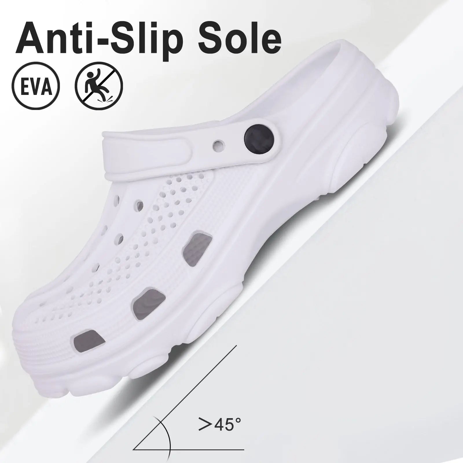 Evshine Classic Hole Beach Slippers With Arch Support Unisex Comfort Anti-slip Sandals Garden Shoes Men's Summer Clogs Sandals