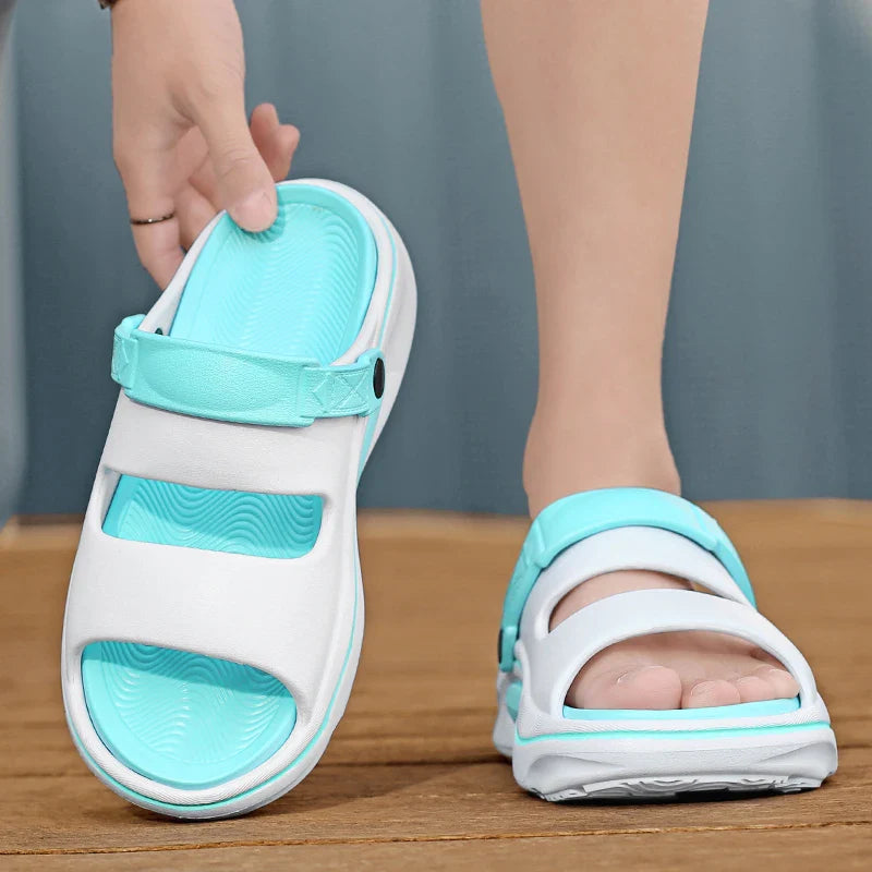 Summer Men's Outdoor Sandals Slippers Beach Comfortable Slides Soft Clogs Men Casual Water Garden Shoes Men Women Beach Sandals