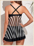 High Waist Swimsuit Beach Dress 2024 Women 2 Piece Printed Tankini Set Swimwear Female Bathing Swimming Swim Suit Beachwear Lady