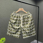 Summer floral shorts men's trendy casual five quarter pants 2025 new loose trendy sports beach pants