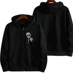 Fashionable Hot Selling Printed Unisex Solid Color Versatile Hoodie for Couples Trendy Casual Street Style Zipper Hoodie