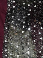 LW Plus Size Two Pieces Set Crop Top See Through Sequined Pants Set Autumn New Fashion Women's Long Sleeve Top Skinny Pants Set