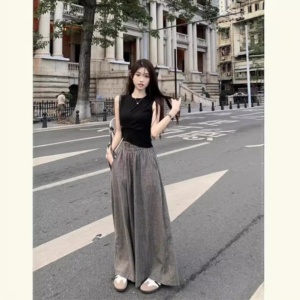 Summer Women's Fashion Slimming Cute Matching Set Conceal Meat Two-Piece Set Cool plus Size Age-Defying Chinese Brand