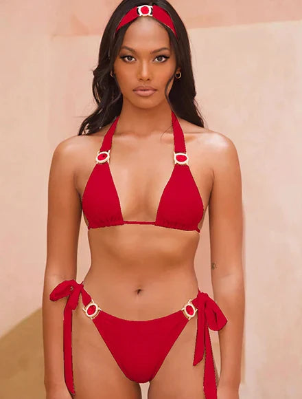 Cheap Push Up Bikinis Women Swimsuits  Solid Padded Women Swimwear Vintage Female Swimsuit High Waist Biquini Bathing Suit