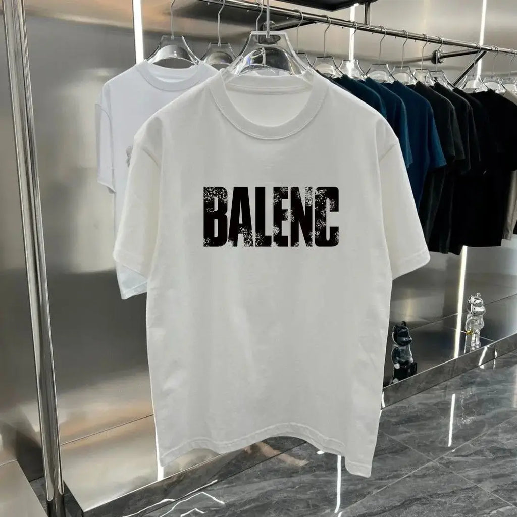 Fashion Brand Luxury Women's Round Neck Short Sleeve Large Size Hand-painted Letter Graffiti T-shirt Women's T-shirt