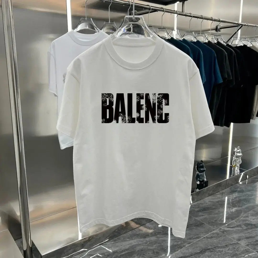 Fashion Brand Luxury Women's Round Neck Short Sleeve Large Size Hand-painted Letter Graffiti T-shirt Women's T-shirt