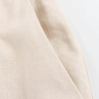 TRAF Women Fashion Spring Summer Lace-up Linen Blended Straight Pants Pocket Office Lady Chic High Waist Trousers Mujer