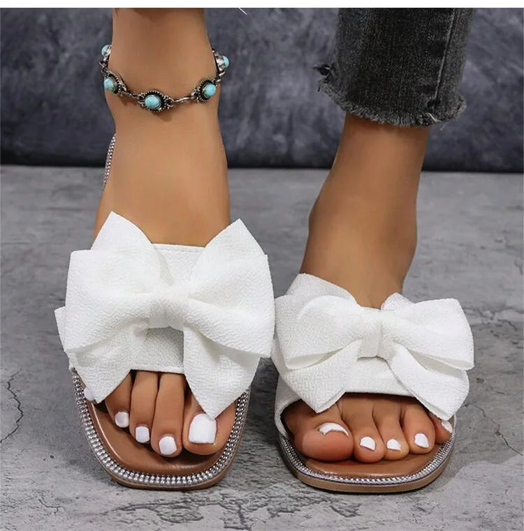Women's Sandals Blin Blin Sweet Summer Sandals Shoes Women New Flat Sandals Beach Slippers For Summer Footwear Chaussures Femme