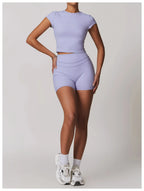 SWELTERING Women Short Sleeve Yoga Top Sport T Shirts Fitness Workout Clothes Yoga Shirt Gym Top Running Active Wear Sport Top