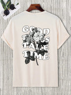 Good Things Take Time Men Women Unisex Cotton T-shirt Luxury Brand Rap Big Size Top Short Sleeve Streetwear Classic Back Tee 4XL