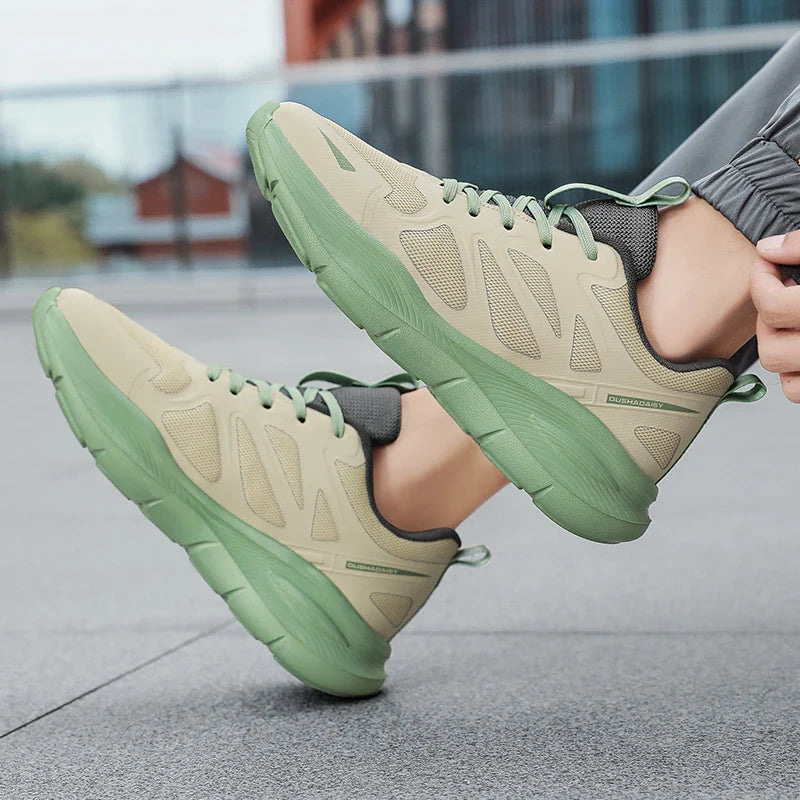 Unisex Summer Running Shoes Lightweight Men Women Fashion Sneakers Original Trainer Breathable EVA Elastic Lace Up Sports Shoes