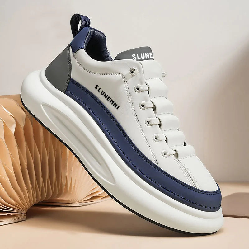 Summer New Mesh Breathable Sports Shoes for Men's Thick Sole Versatile Trendy Casual Spring Running Shoes Suitable for Outdoor