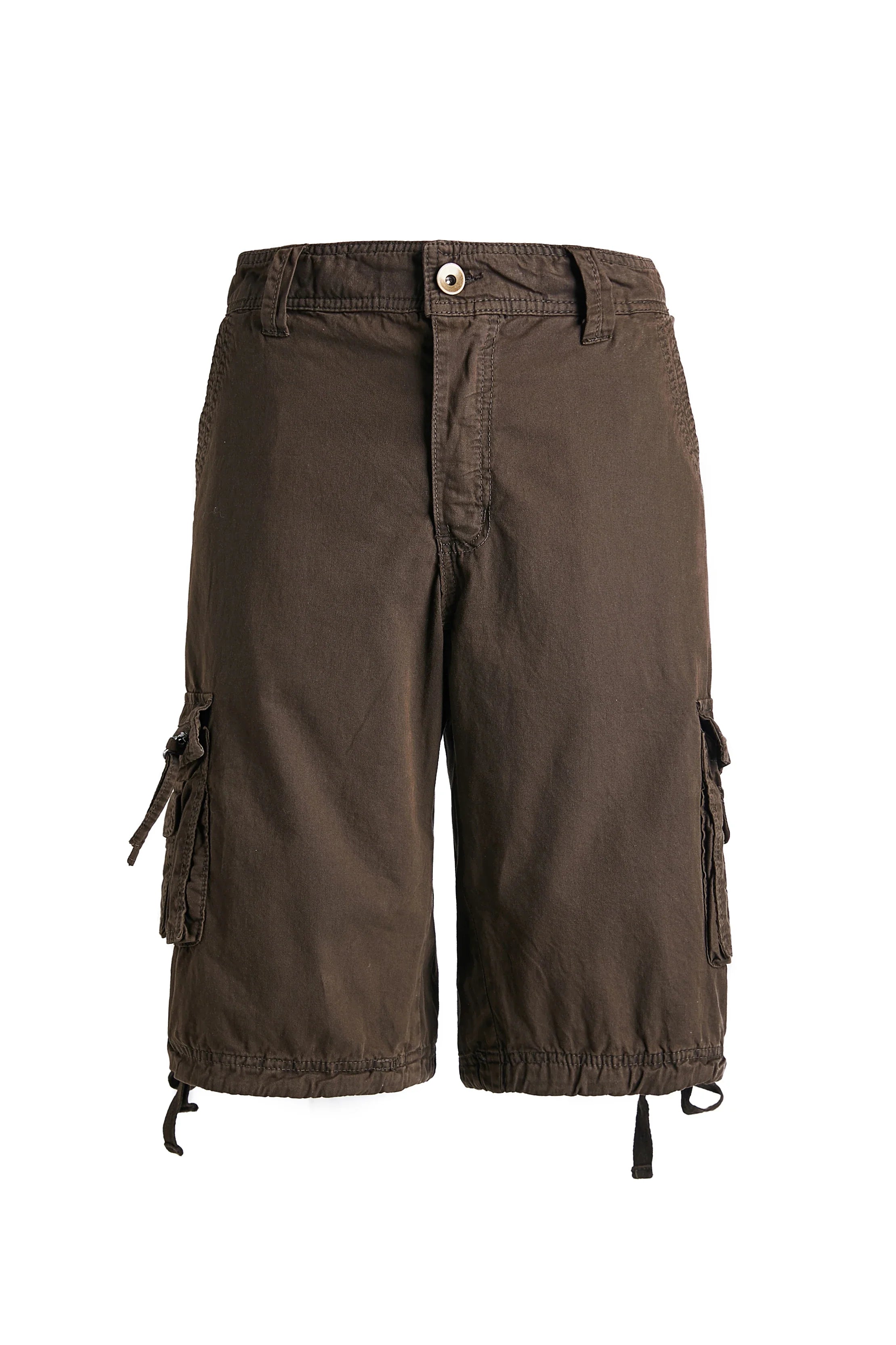 Casual men's solid color workwear shorts with side pockets, loose and fashionable shorts, outdoor men's work pants