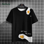 Funny Pattern Men's T-Shirt Cute Cartoon Goose Print Short Sleeve T-Shirt Loose O Neck Top Summer Men's Outdoor Casual Clothing