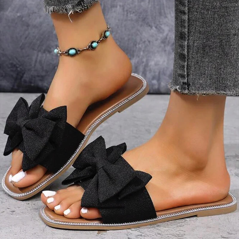 Women's Sandals Blin Blin Sweet Summer Sandals Shoes Women New Flat Sandals Beach Slippers For Summer Footwear Chaussures Femme