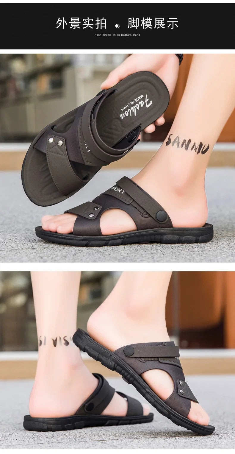 Fashion Sandals Men Summer Slip On Casual Slippers Outdoor Beach Shoes Male Classic Men's Sandals Slippers