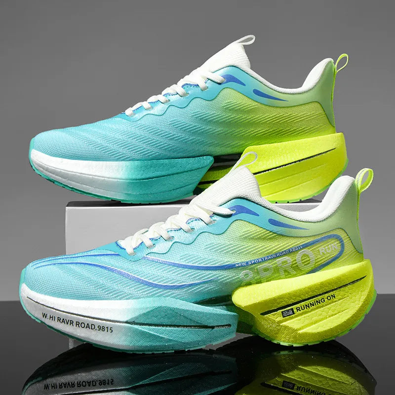 NEW Sports Running Shoes Men Marathon Breathable Comfortable Women Athletic Training Outdoor Sneakers Air Cushion Carbon Plate