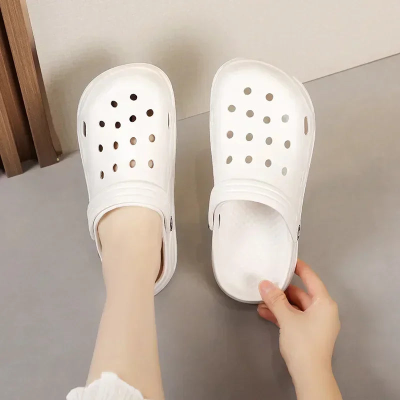 Hole shoes men's summer new outer wear bag head couple half bag heel bag head garden shoes beach women's shoes