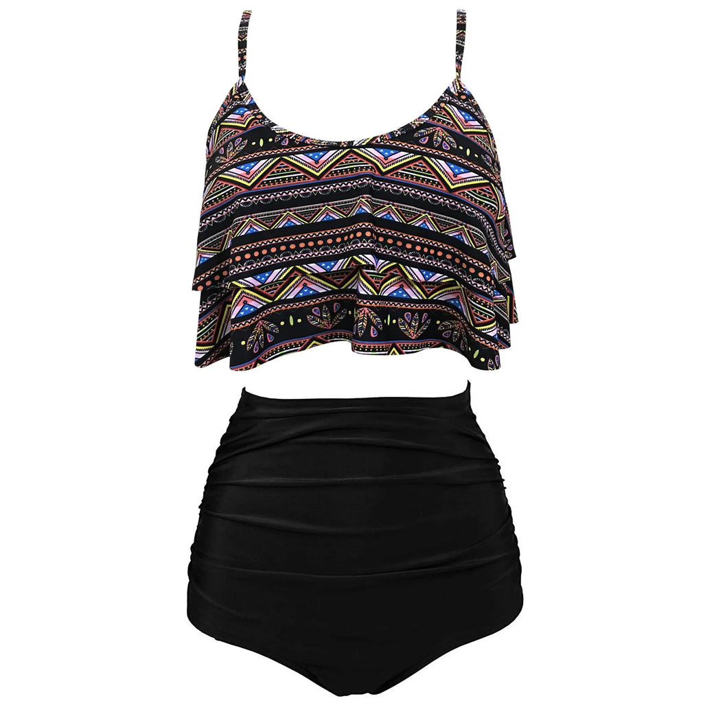 Swimwear For Women Plus Size Bikinis Sets Sexy Bikini Wave Solid Cup Split Cover-up Swimsuit Bathing Suit Women's Swimsuit 2023