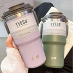Tyeso Stainless Steel Coffee Cup Cold And Hot Double-layer Insulated Cup Tumbler Thermo Water Bottle Car Travel Mug Vacuum Flask