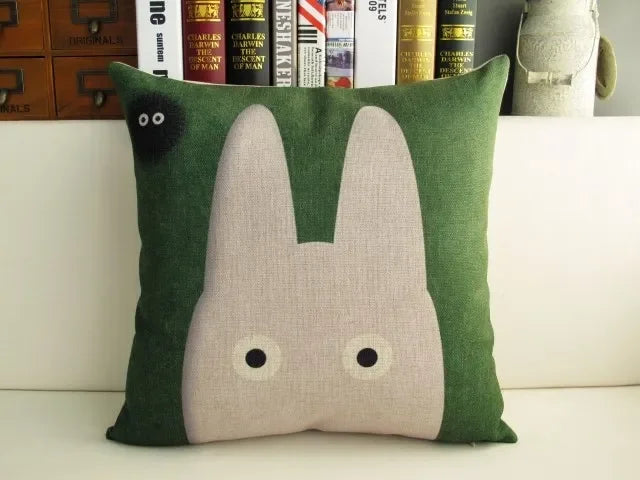 Home Decorative Cushion Cover Pillow Case Japan Hayao Miyazaki Totoro Series Cat Pattern Polyester Cushions Covers 45x45cm