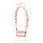 Water Bottle Handle Strap Handmade Flower 16-40oz Tumbler Silicone Safety Ring Cotton Rope Flower Durable Water Bottle Strap