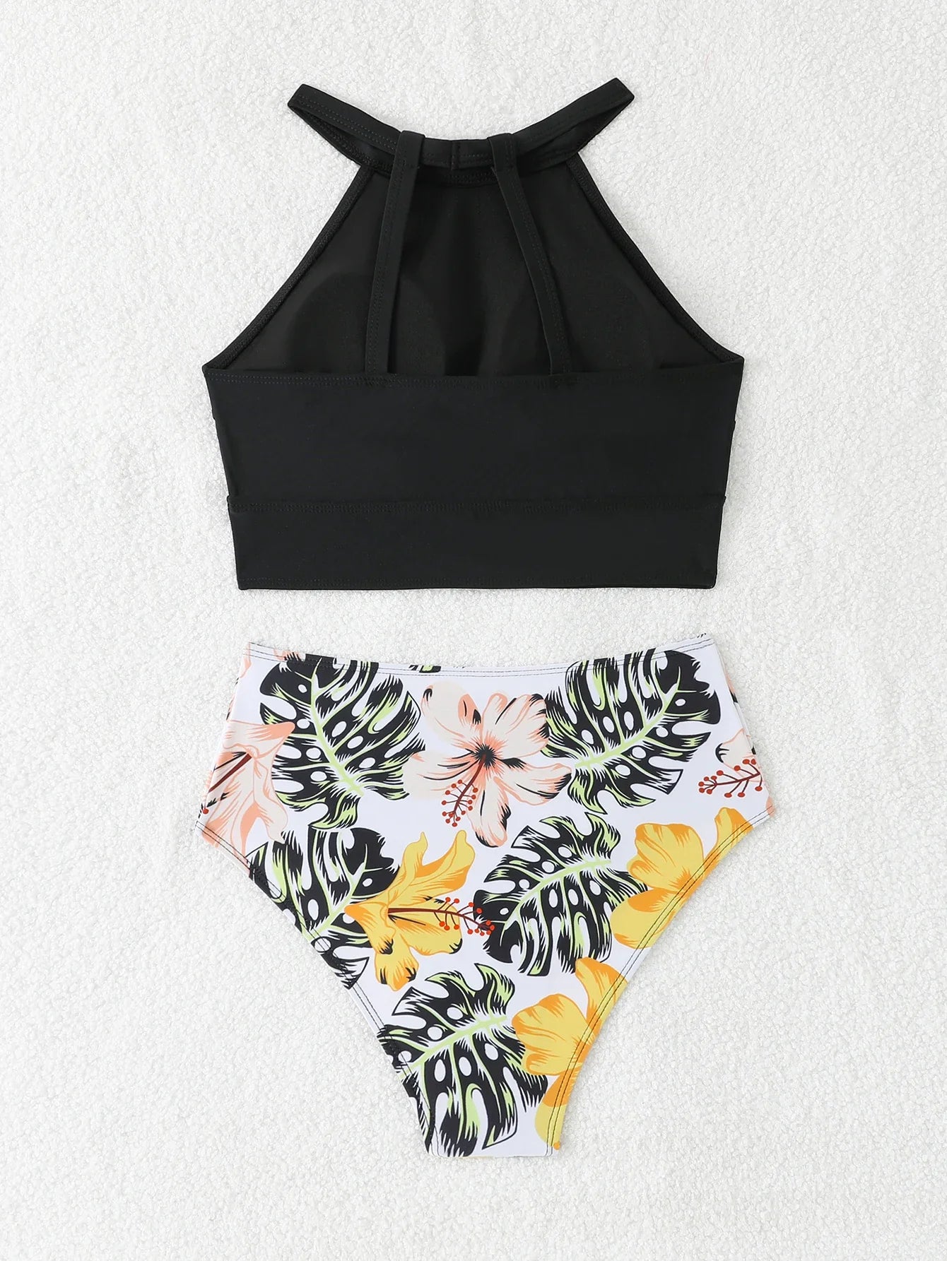 High Waist Swimsuit Sexy Halter Bikini 2025 Women Printed Swimwear Female Bathers Swimming Bathing Swim Suit Summer Beachwear