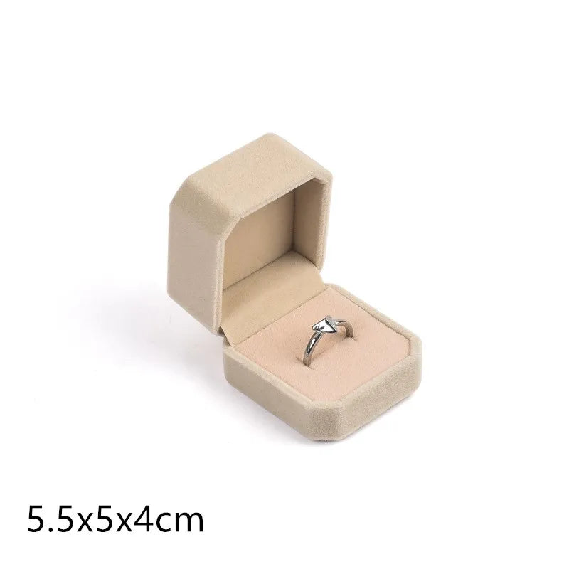 High-end Velvet Jewelry Box Necklace Ring Bracelet Pendant Earrings Storage Wedding Party Gift Box Jewelry Organizer Box Joyero