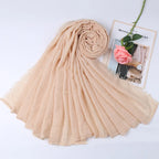 Dot Pom Pom Cotton Hijab Scarves Women Muslim Shawls Big Size Headscarf Wraps Solid Headbands Turbans Bandana Foulard Bufandas