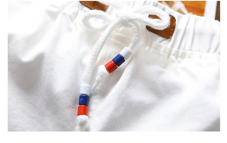 White Shorts Men Cotton Casual Shorts Bermudas Summer Slim Fit Drawstring Shorts Daily Wear Soft Touch and Comfortable Pants