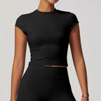 SWELTERING Women Short Sleeve Yoga Top Sport T Shirts Fitness Workout Clothes Yoga Shirt Gym Top Running Active Wear Sport Top