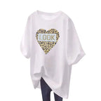 Female Clothes Basics Printed Pullovers Summer Short Sleeve Top Women Casual T-shirt Chic Y2k Loose Tees