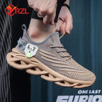 YRZL Casual Sneakers Men's Runing Shoes Outdoor Big Size Lightweight Breathable Mesh Increase Comfortable Sports Shoes for Men