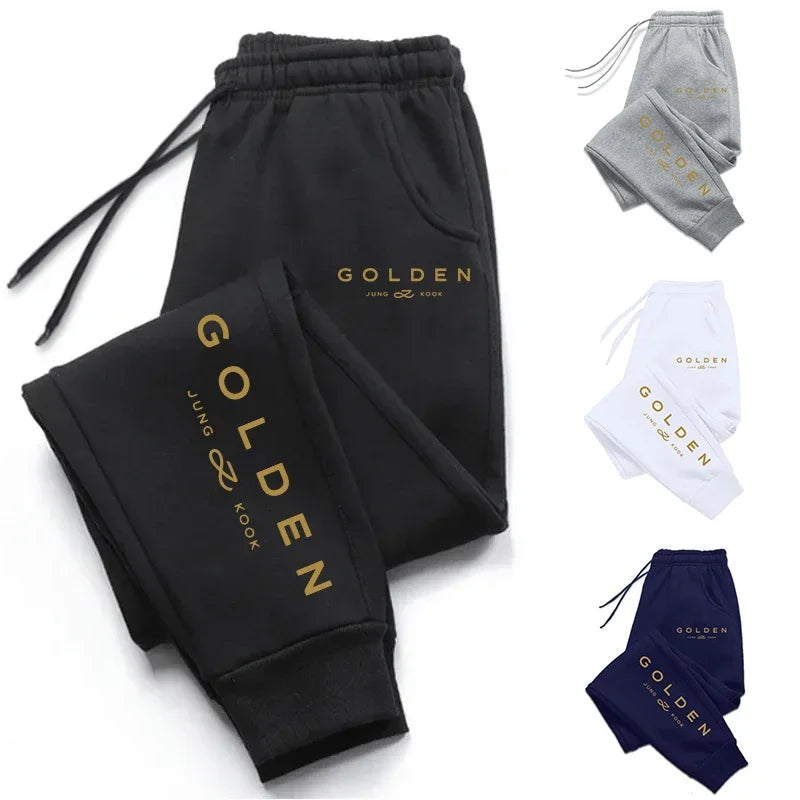 K-Pop Sweatpants for Women Jung Kook Fans Casual Fashion Trousers Girls Four Season Home Outdoor Comfortable Soft Jogging Pants