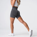 Women High Waist Compression Soft Comfort Seamless Contour Yoga Shorts Summer Outdoor Running Exercise Yoga Running Shorts